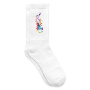 Vibrierender Kontrabass Orchestergraben - Tennissocken - Weiß - Rechts