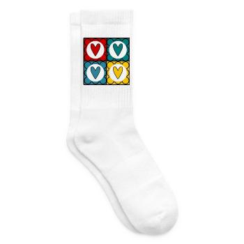 HEILIGER VALENTINSTAG. ICH LIEBE DICH. ICH LIEBE DICH. LIEBE. LIEBE - Tennissocken - Weiß - Rechts