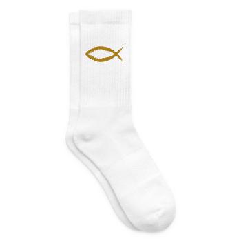 Fisch Symbol Christentum Symbol Religion Kirche - Tennissocken - Weiß - Rechts