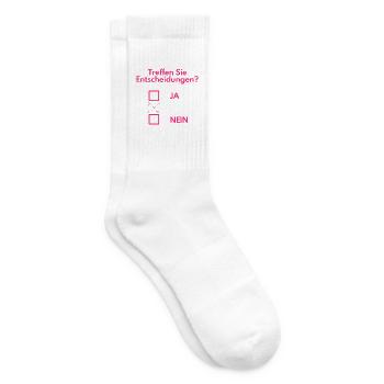 Entscheidung treffen lustig - Tennissocken - Weiß - Rechts