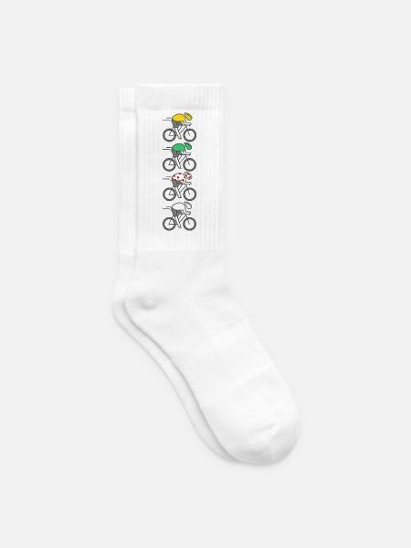 Cycling France Champion Trikot - Tennissocken - Weiß