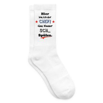 hier bin ich der chef - Tennissocken - Weiß - Rechts