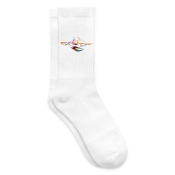 Wuchtige Rudermannschaft Regattasieg - Tennissocken - Weiß - Rechts