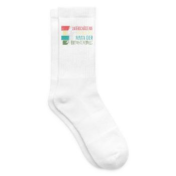Badminton Alter Mann Badminton spielt - Tennissocken - Weiß - Rechts