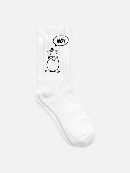 Nö Maus schwarz NÖ - Tennissocken - Weiß