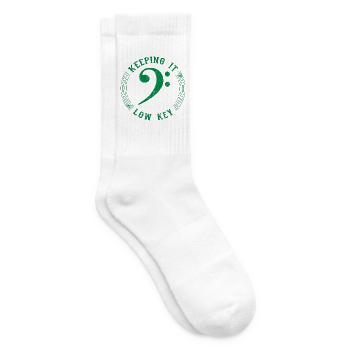 Bassschlüssel Grün - Vintage Musical Symbol - Tennissocken - Weiß - Rechts