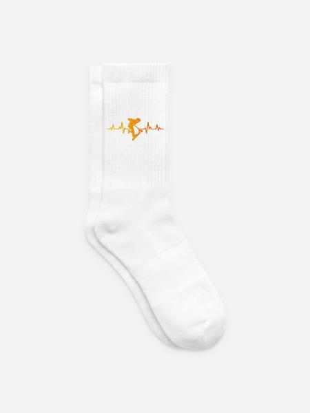 Stunt Scooter Tricks Pulslinie Tretroller - Tennissocken - Weiß
