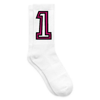 1. 1 JAHR. 1. JAHRESTAG. 1 JAHR GEBURTSTAG - Tennissocken - Weiß - Rechts