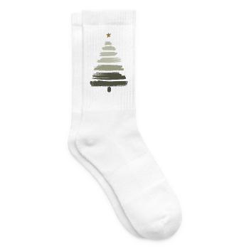 Christmas Tree - Tennis socks - white - Right