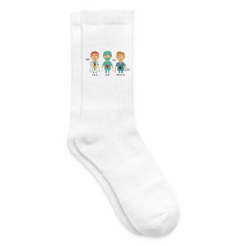 Kaffeefleckiger Anästhesist Arztkittel - Tennissocken - Weiß - Rechts
