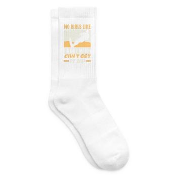 Kein Mädchen mag einen Kerl, der ihn nicht hochkri - Tennissocken - Weiß - Rechts