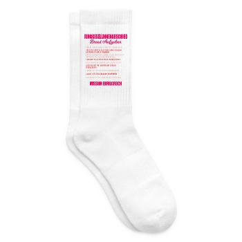 JGA Aufgaben Braut Junggesellinnen Checkliste - Tennissocken - Weiß - Rechts