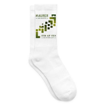 Maurer Hochbau Steinmetz - Tennissocken - Weiß - Rechts
