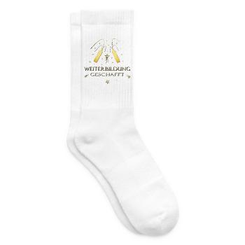 Weiterbildung Fortbildung Prüfung bestanden - Tennissocken - Weiß - Rechts