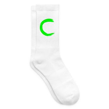 Buchstabe C Anfangsbuchstabe Name - Tennissocken - Weiß - Rechts