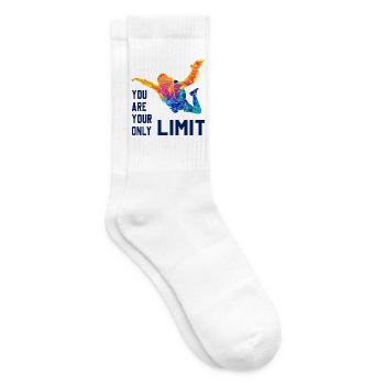 Skydive Fallschirmspringer Skydiver Freifall - Tennissocken - Weiß - Rechts