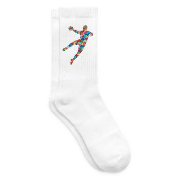 Handballer Handballspieler Herren Jungen Handball - Tennissocken - Weiß - Rechts