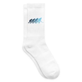 Floorball Unihockey vintage Floorball Spieler - Tennissocken - Weiß - Rechts
