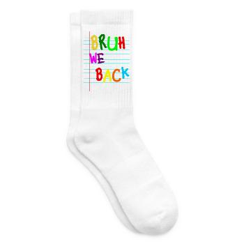 Bruh We Back Enseignants Premier jour 2eme annees - Tennissocken - Weiß - Rechts