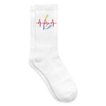 Sylt Skyline Nordsee Herzschlag Nordfriesen Sylter - Tennissocken - Weiß - Rechts