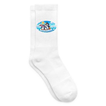 Funny Penguins - Tennis socks - white - Right