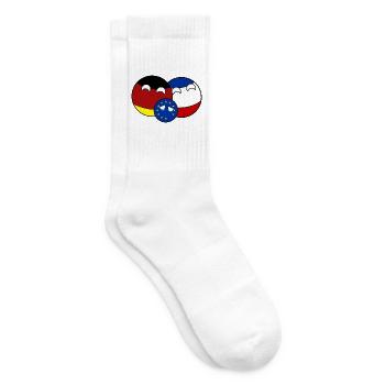 Countryball Germany France EU - Brexit - Tennissocken - Weiß - Rechts