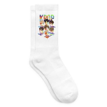 Leidenschaftlicher K-Pop Boybandfan - Tennissocken - Weiß - Rechts