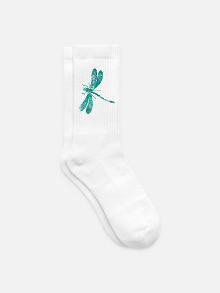 Schwirrende Libelle Gartenteich - Tennissocken - Weiß