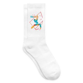 Geschmeidiger Boulderer Überhang - Tennissocken - Weiß - Rechts