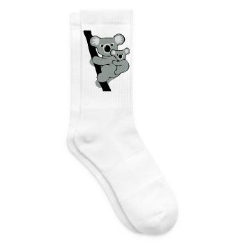 Koala und Baby - Tennissocken - Weiß - Rechts