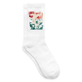Stunt Scooter Tricks Vintage Tretroller - Tennissocken - Weiß - Rechts