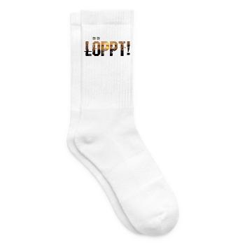 Plattdeutsch Löppt! Norden Spruch-Shirt - Tennissocken - Weiß - Rechts