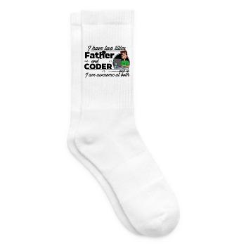 Father and Coder - I have two Titles - Tennissocken - Weiß - Rechts