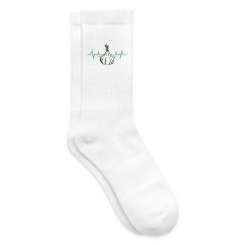 Knoblauch Pflanze - Tennissocken - Weiß - Rechts
