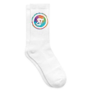 Schwimmer Schwimmen Kinder Jungen Mädchen Schwimm - Tennissocken - Weiß - Rechts