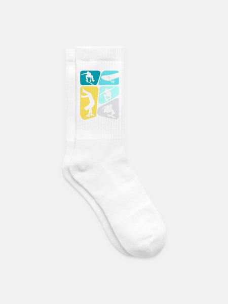 Skateboarder Skaten Skater Skateboard Jungen - Tennissocken - Weiß