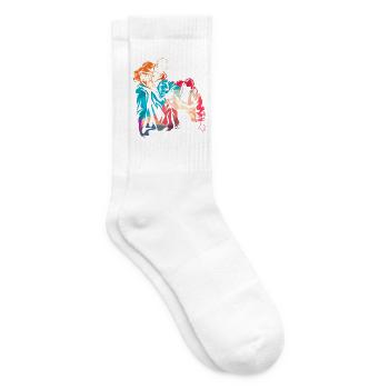 Dynamische Aikido Selbstverteidigung - Tennissocken - Weiß - Rechts