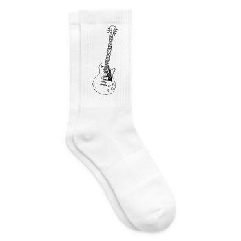 Guitar - Les Paul - Music - Retro - Tennis socks - white - Right