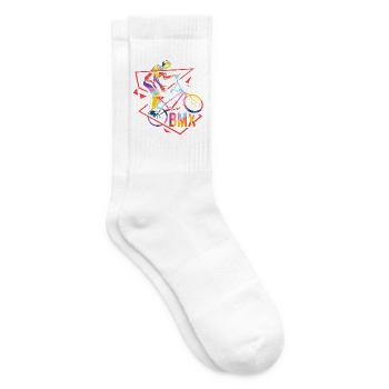 Trickreicher BMX Fahrer Halfpipe - Tennissocken - Weiß - Rechts