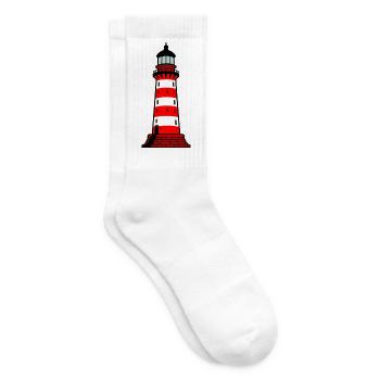 Lighthouse - Tennis socks - white - Right
