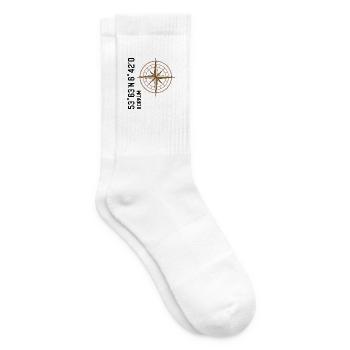 Borkum Koordinaten - Tennissocken - Weiß - Rechts