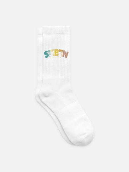 Ninja 7 Jahre Junge 7. Geburtstag - Tennissocken - Weiß