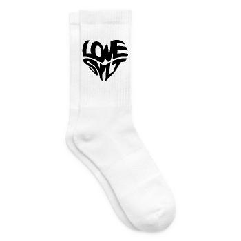 LOVE SYLT HERZ - Tennissocken - Weiß - Rechts