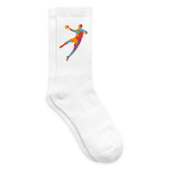 Handballspieler bunter Handballer Jungen Handball - Tennissocken - Weiß - Rechts