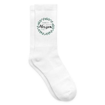 Kleine Menschen brauchen so große Herzen wie Deins - Tennissocken - Weiß - Rechts