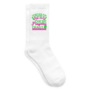 Vergiss Die High Heels Prinzessin Trägt Gummistief - Tennissocken - Weiß - Rechts