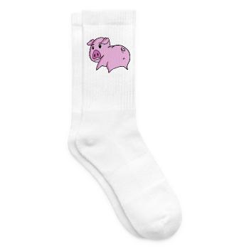 Schwein Arsch - Schwein Hintern - Tennissocken - Weiß - Rechts