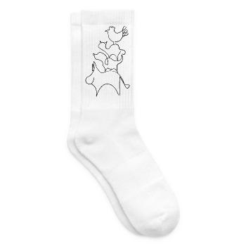 Bremer Stadtmusikanten Linien - Tennissocken - Weiß - Rechts