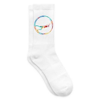Mutige Rhönrad Turnerin Meisterschaft - Tennissocken - Weiß - Rechts