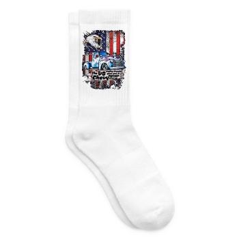 V8 Adler Truck Retro USA Flagge - Tennissocken - Weiß - Rechts